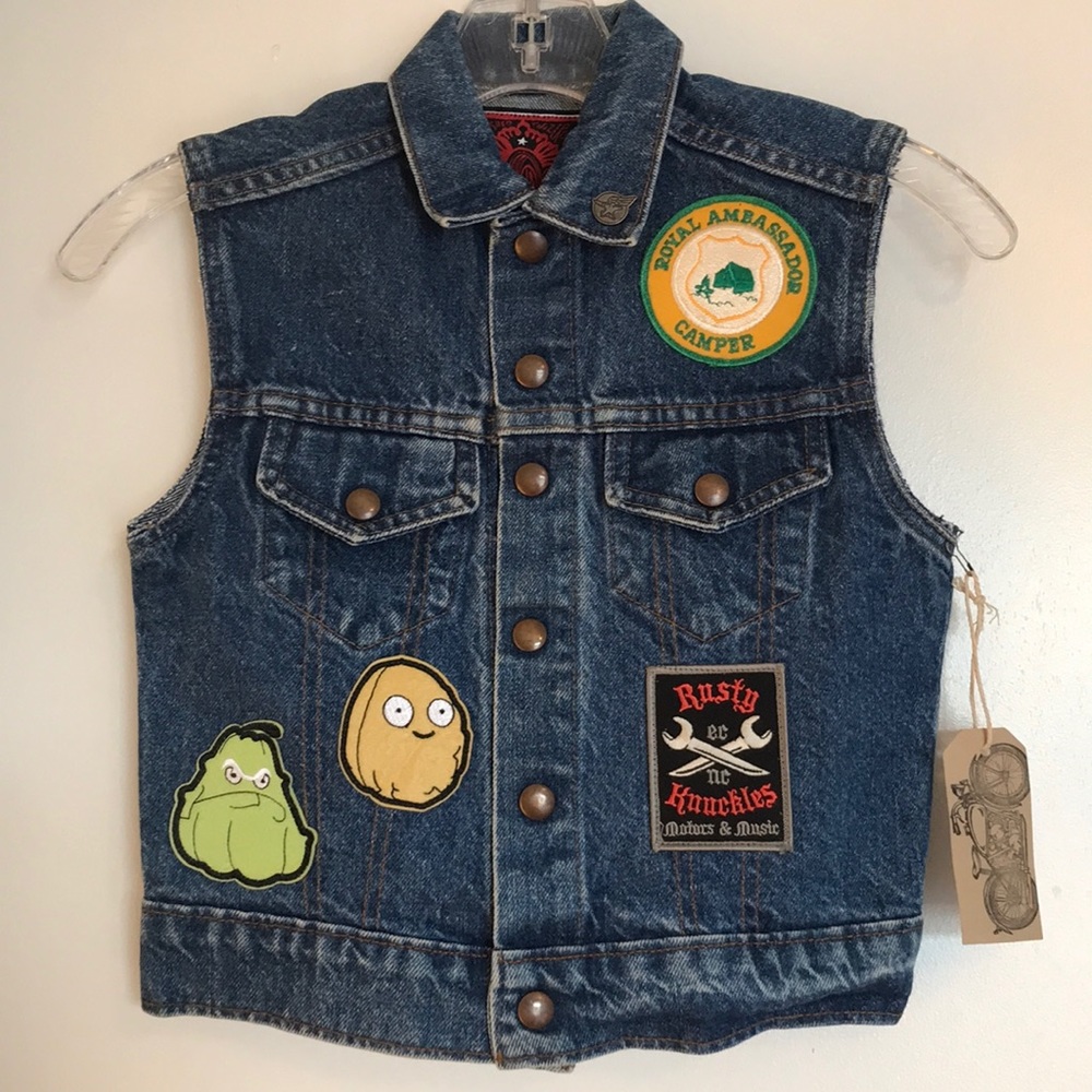 One-of-a-Kind Children’s 6-8 yrs Moto Vest
